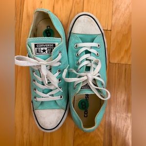 Converse All Star Shoes Womens 8 Light Teal Blue Low Top Sneakers